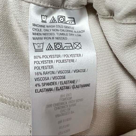 NWOT H by Halston Stitch Pleat Seamed Wide Leg Cropped Trousers - Picture 11 of 12